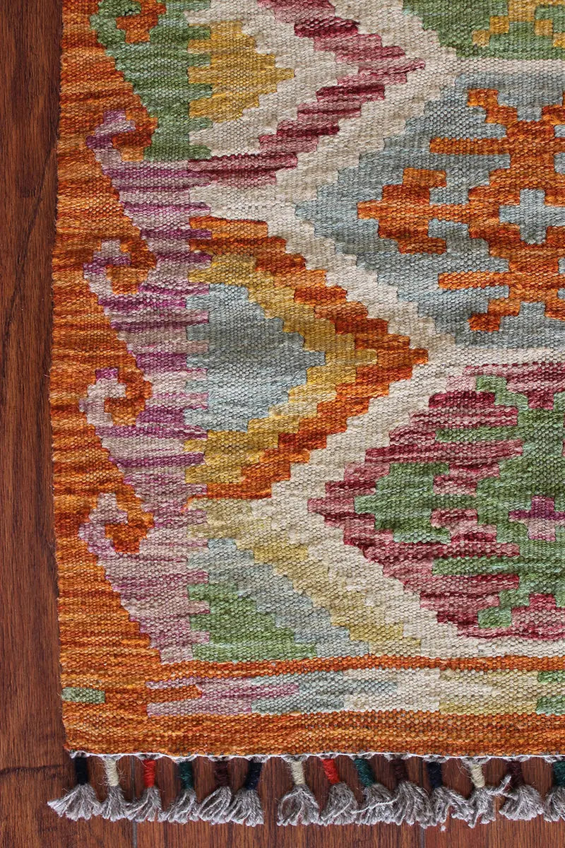 Natural El Dokuma Yün Afgan Kilim