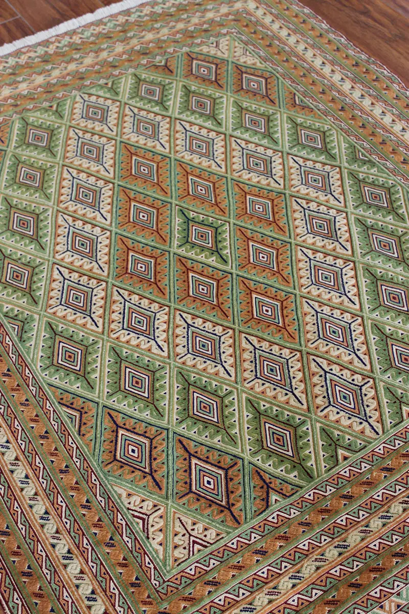 El Dokuma Afgan Berceste Kahve Yün Kilim