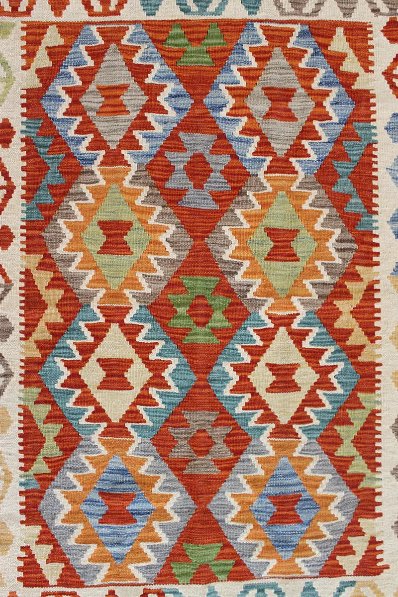 Natural El Dokuma Yün Afgan Kilim