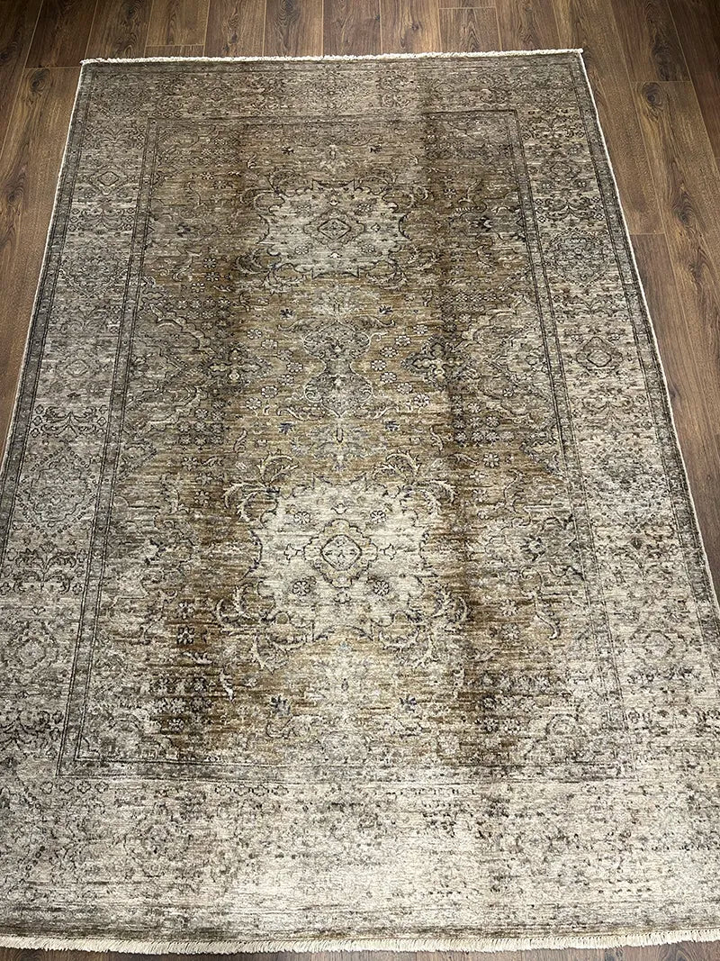 Overdye Serisi Eskitme El Dokuma Kahve Halı