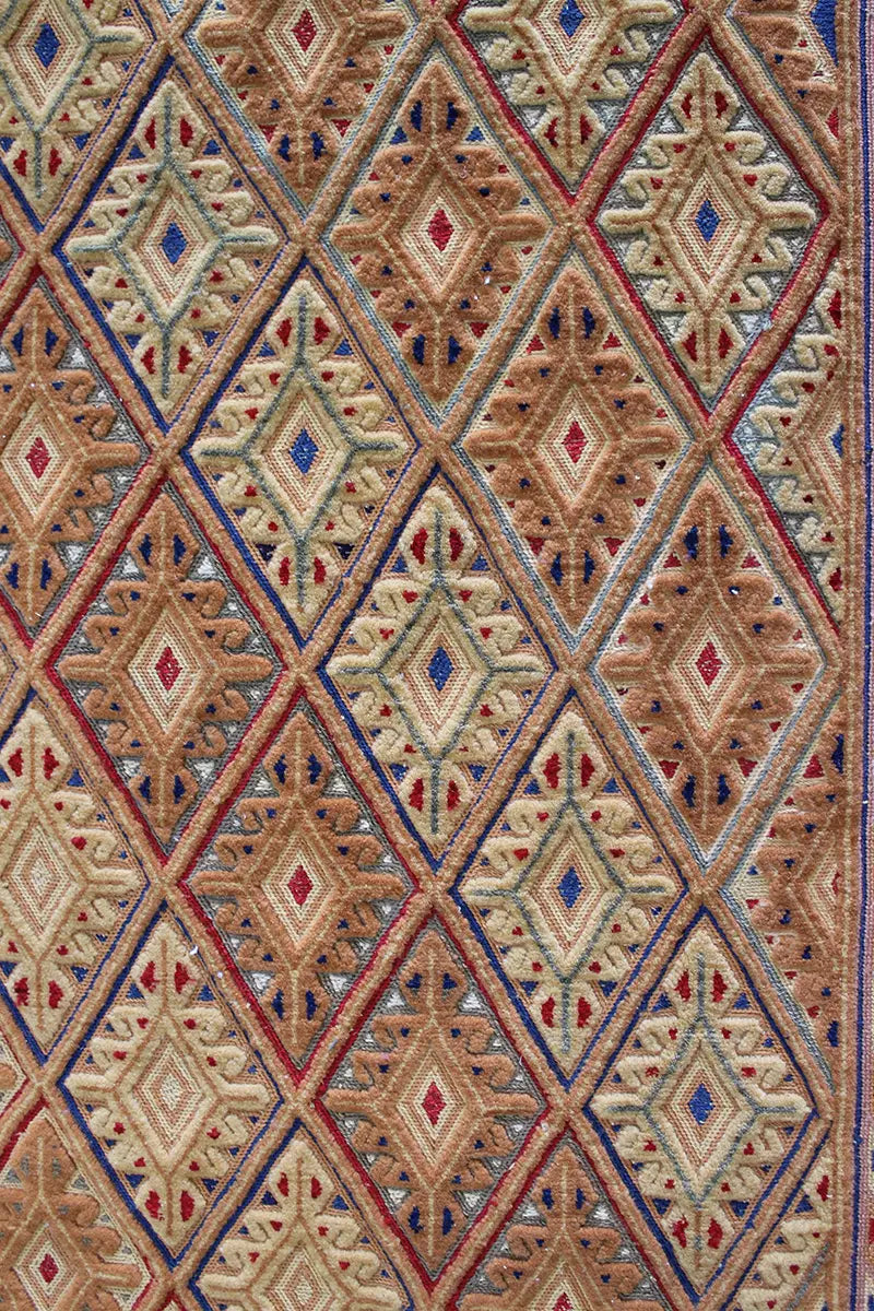 El Dokuma Afgan Berceste Kahve Yün Kilim