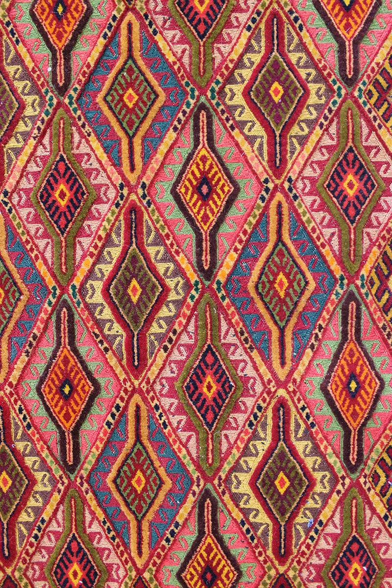 El Dokuma Afgan Berceste Renkli Yün Kilim