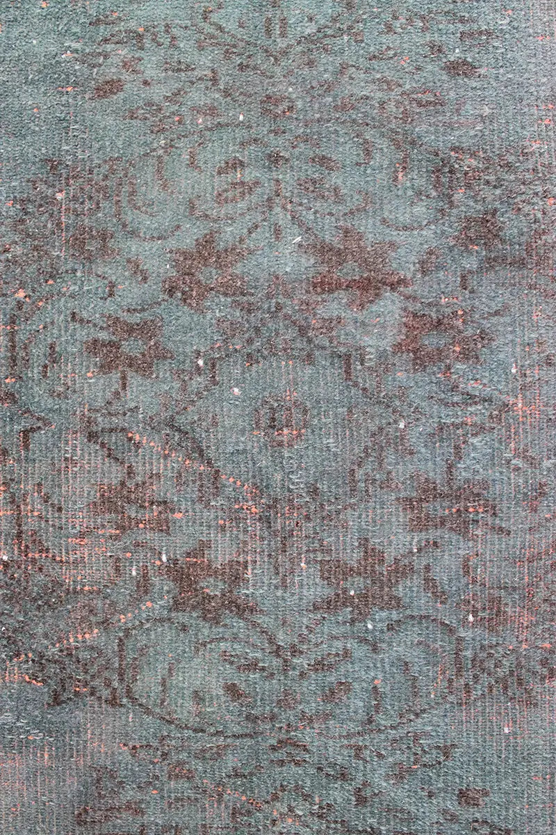 El Dokuma Mavi Vintage Halı