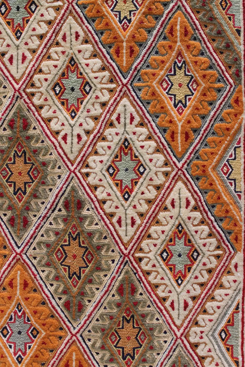 El Dokuma Afgan Berceste Kahve Yün Kilim