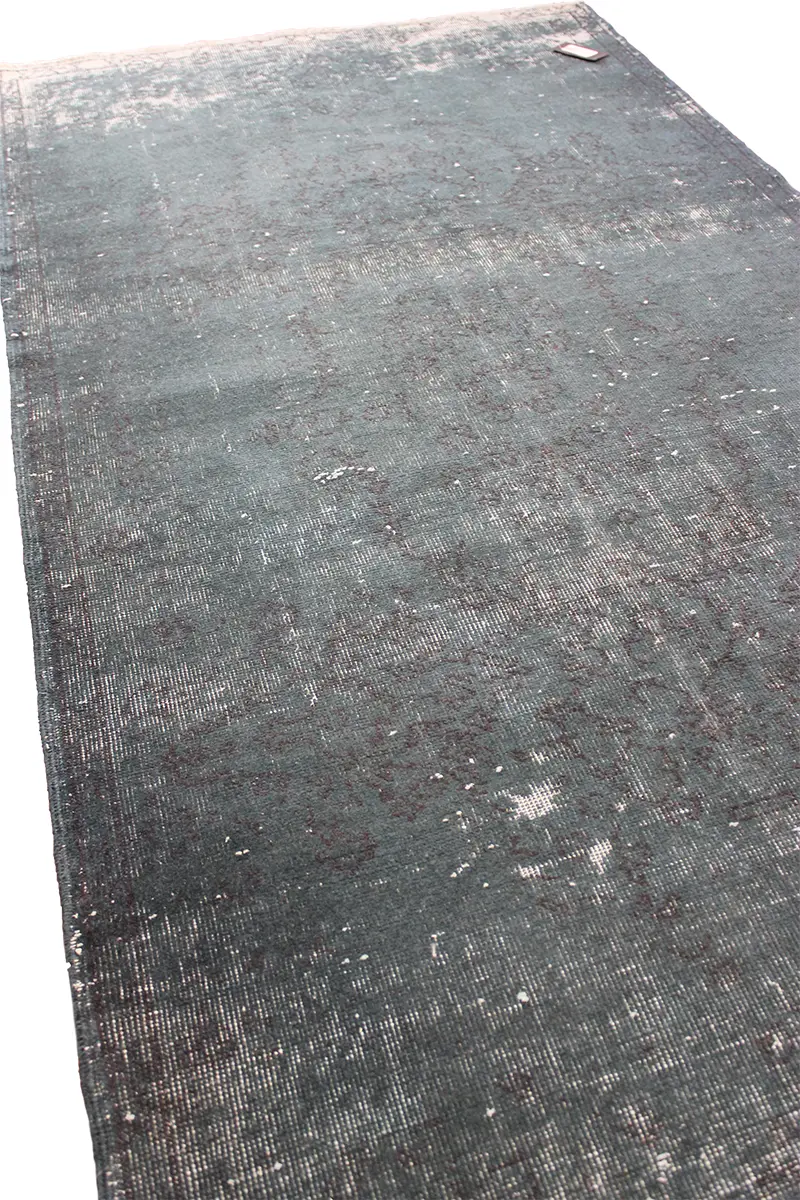 El Dokuma Mavi Vintage Halı