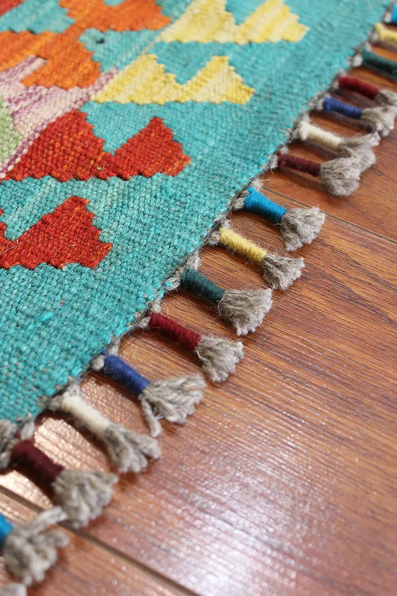 Natural El Dokuma Yün Afgan Kilim