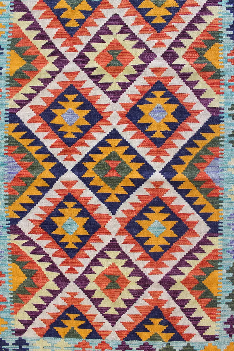 Natural El Dokuma Yün Afgan Kilim