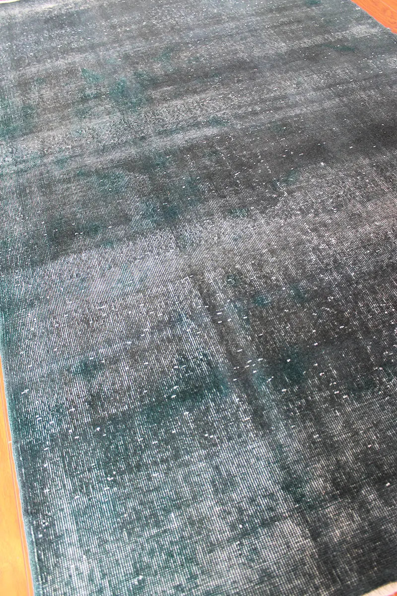 El Dokuma Mavi Vintage Halı