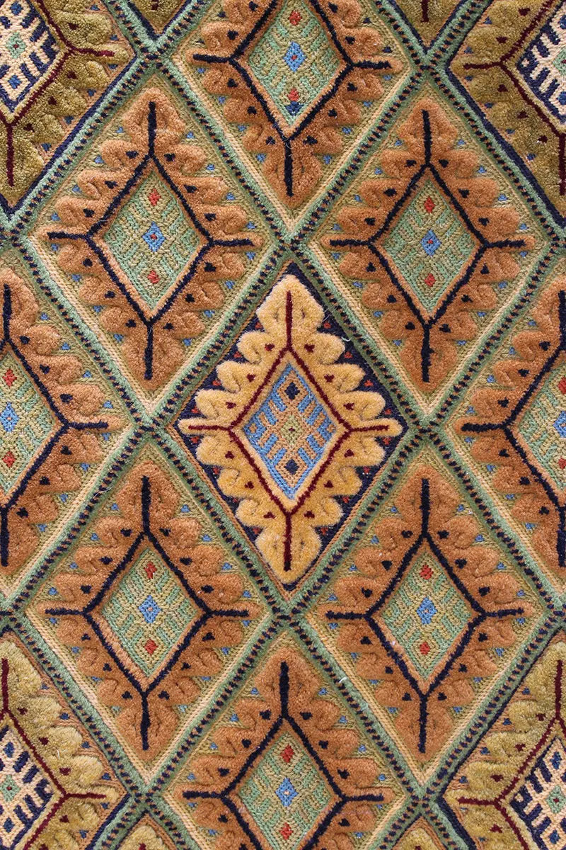 El Dokuma Afgan Berceste Kahve Yün Kilim