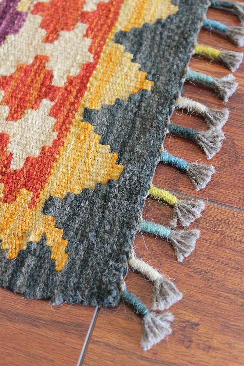 Natural El Dokuma Yün Afgan Kilim