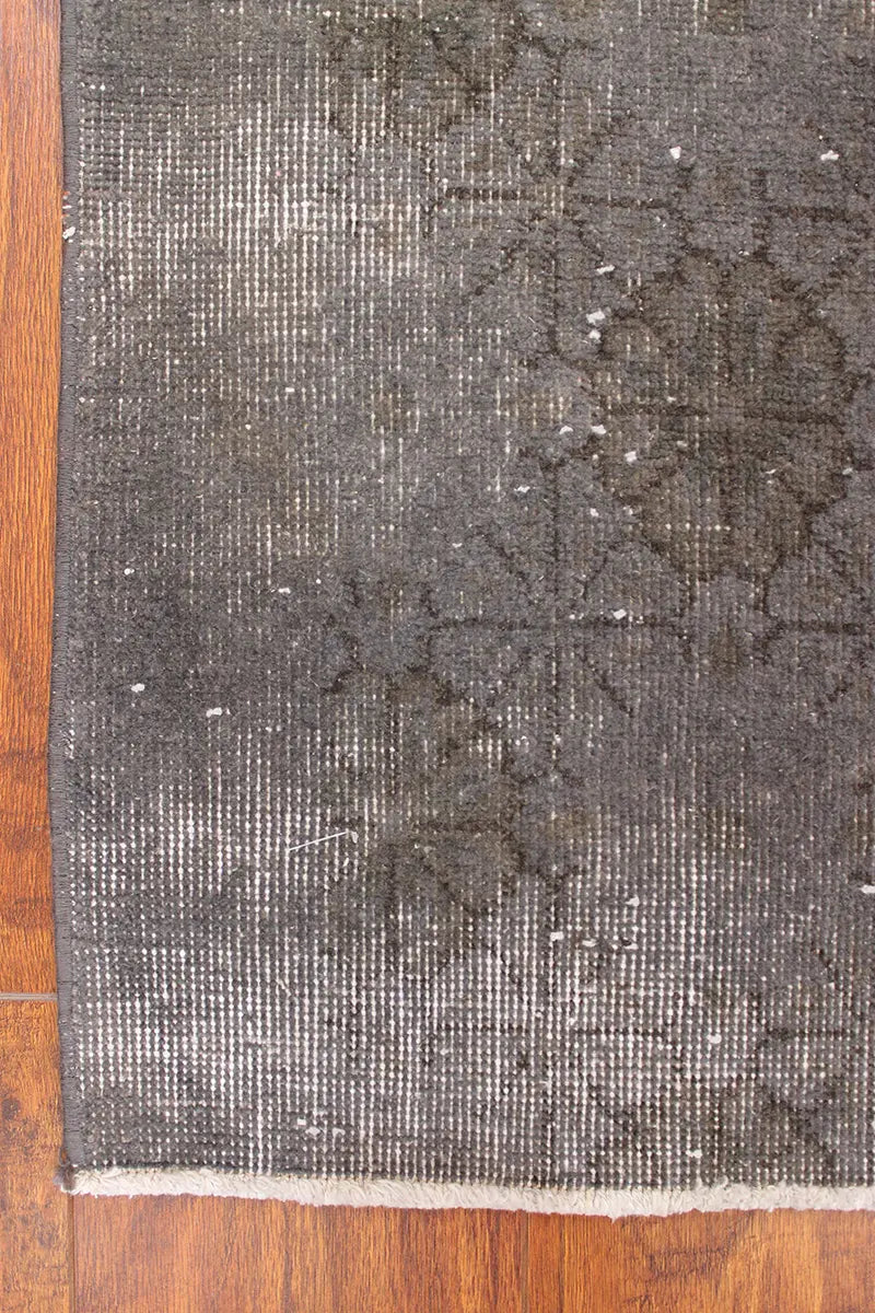 El Dokuma Gri Vintage Halı