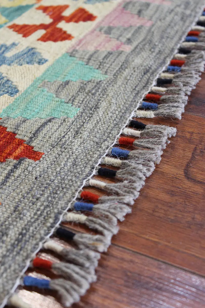 Natural El Dokuma Yün Afgan Kilim