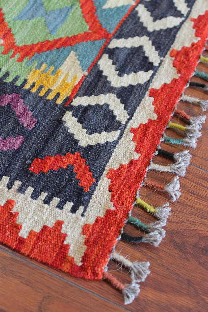 Natural El Dokuma Yün Afgan Kilim