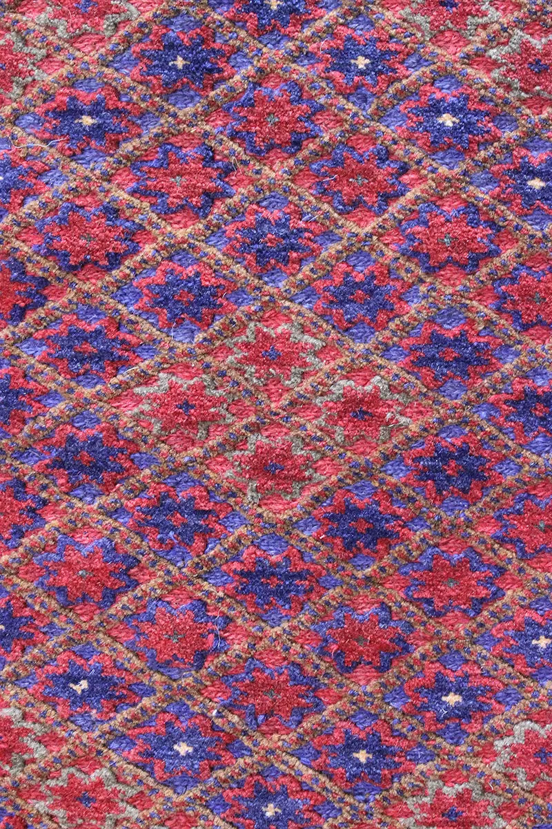 El Dokuma Afgan Berceste Bordo Yün Kilim