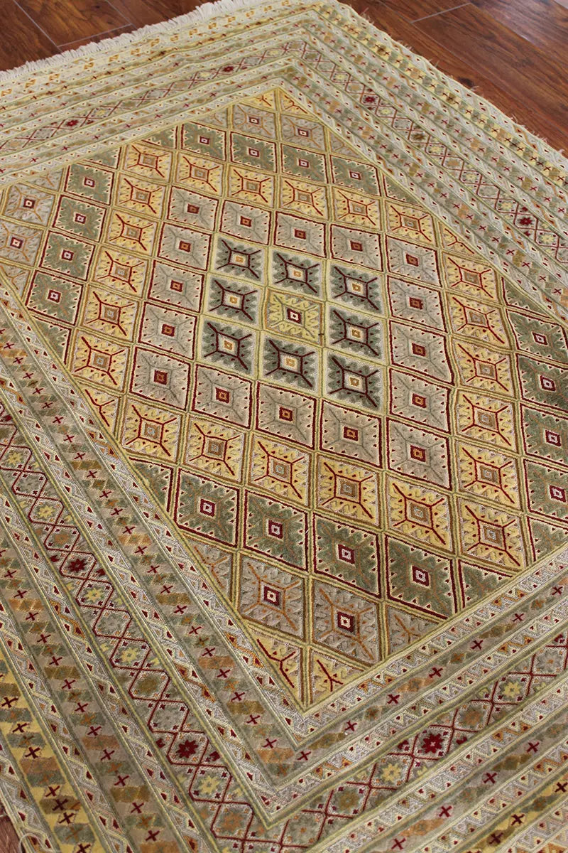 El Dokuma Afgan Berceste Kahve Yün Kilim