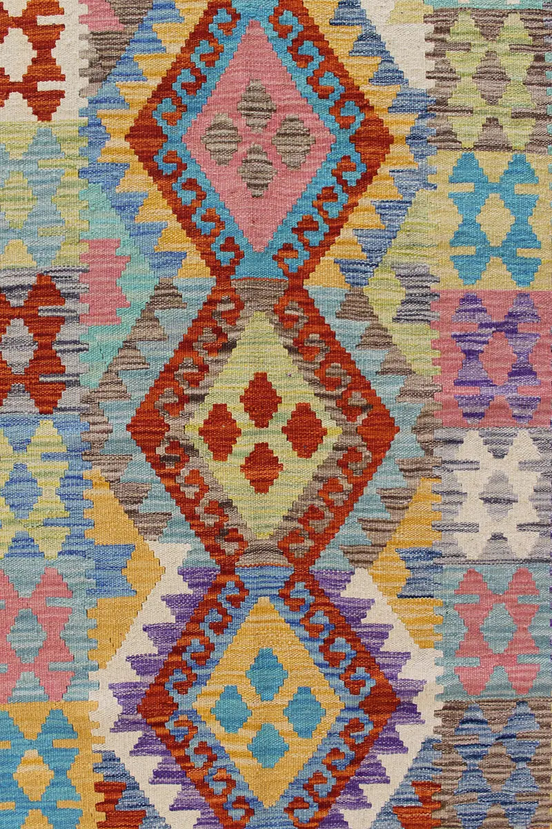 Natural El Dokuma Yün Afgan Kilim