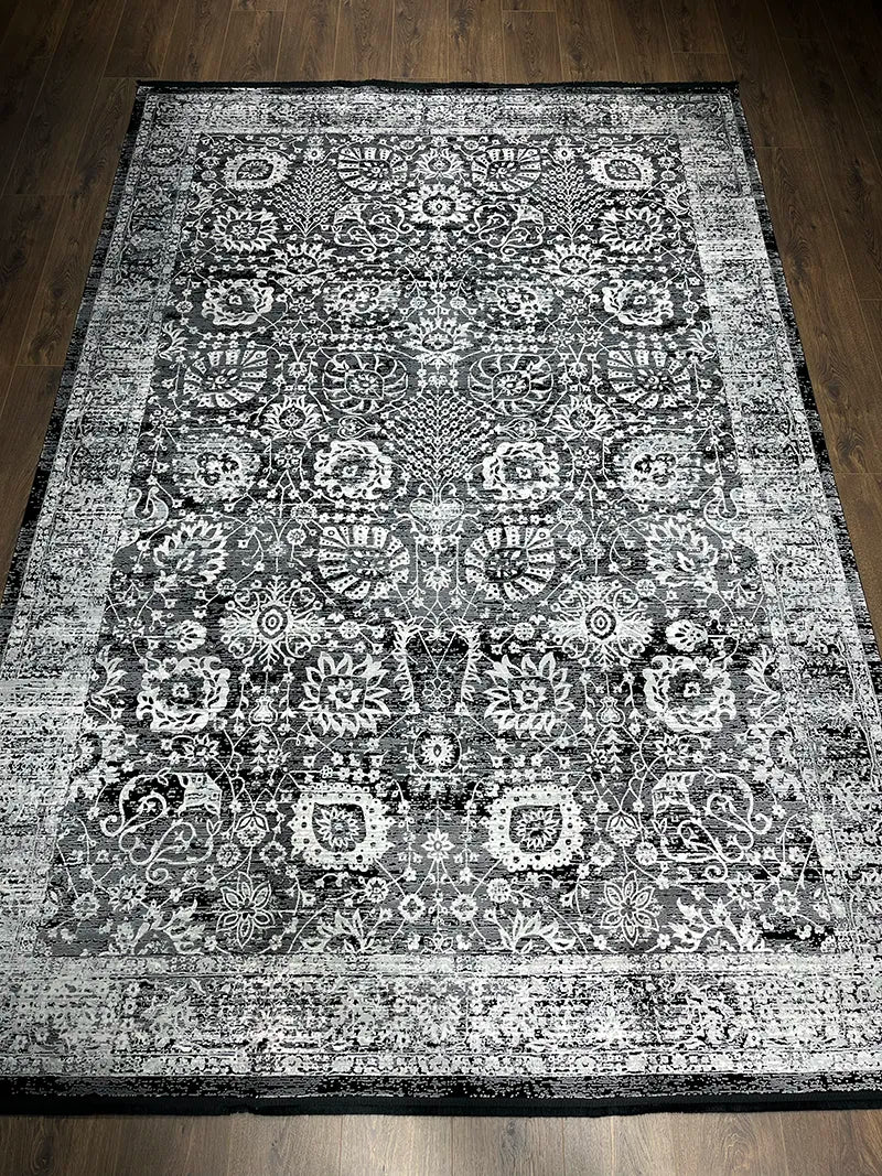 Modern Siyah Bambu Özel Tezgah Halısı