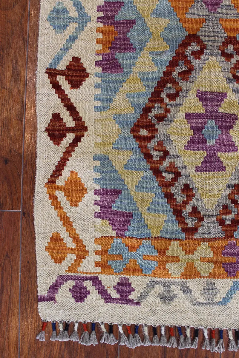 Natural El Dokuma Yün Afgan Kilim
