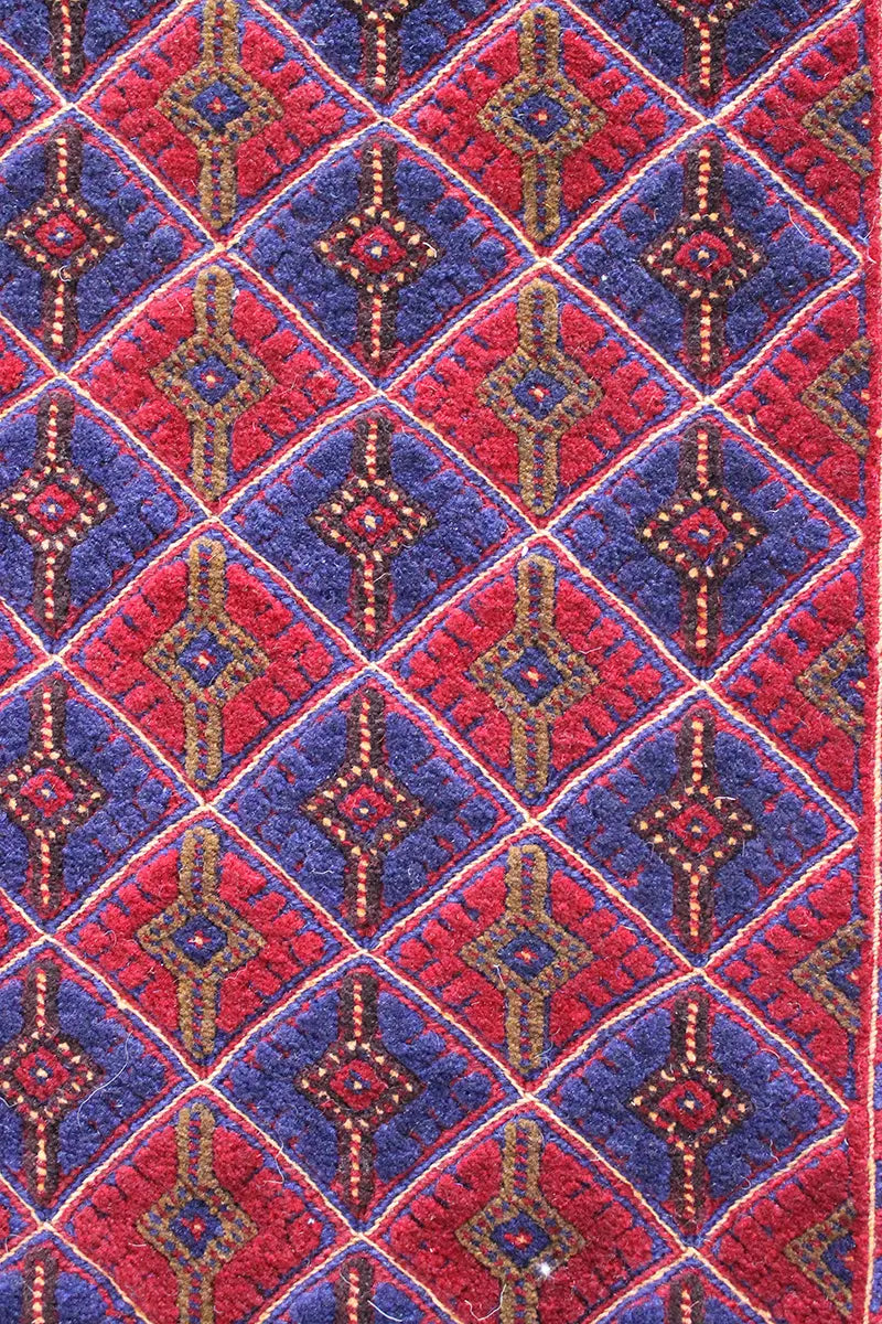 El Dokuma Afgan Berceste Bordo Yün Kilim