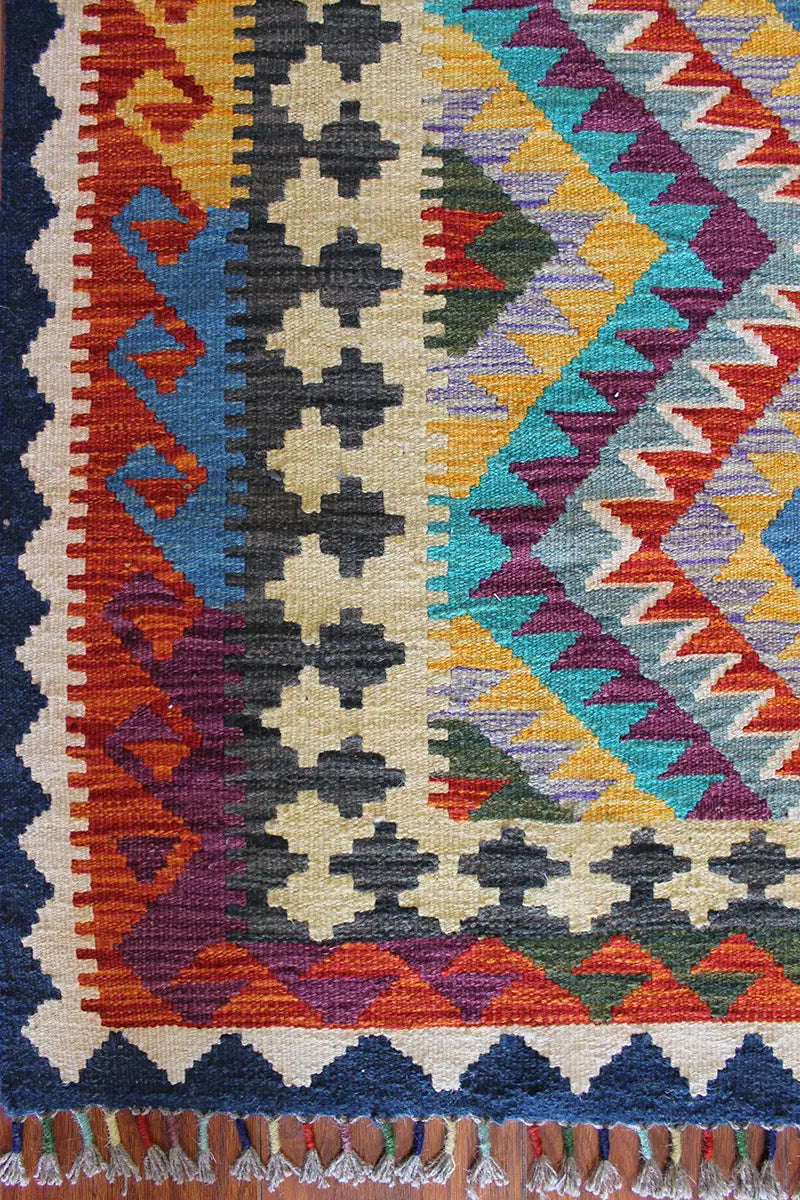 Natural El Dokuma Yün Afgan Kilim