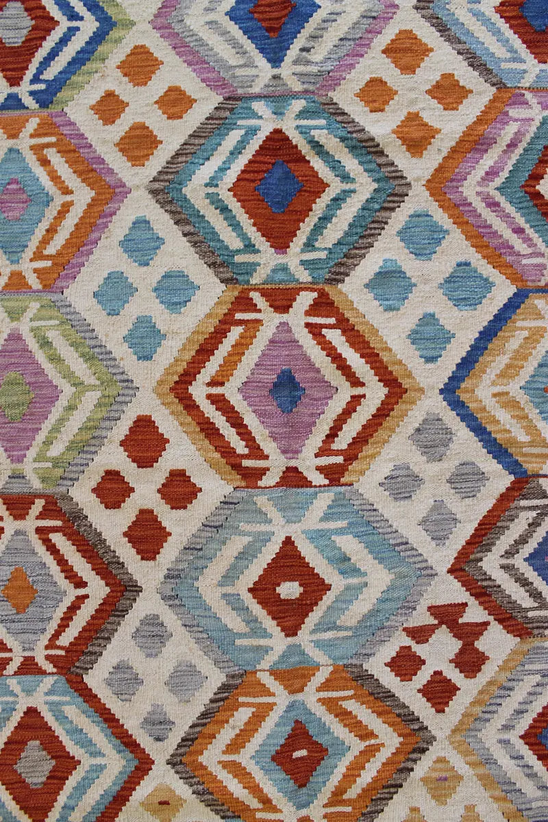 Natural El Dokuma Yün Afgan Kilim