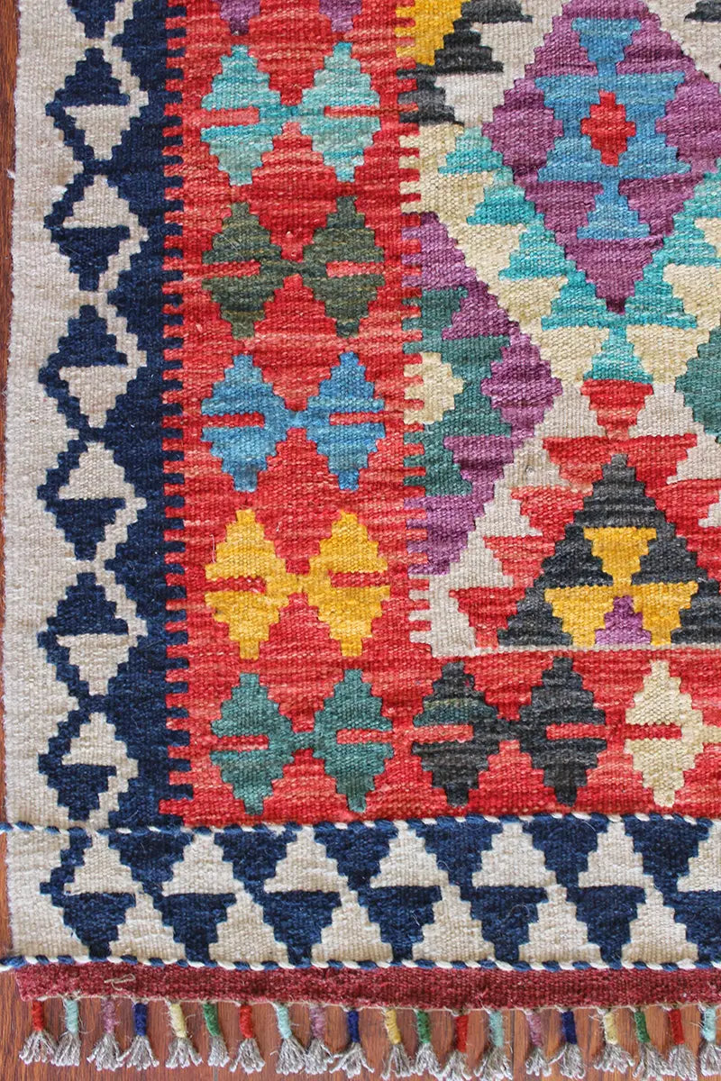 Natural El Dokuma Yün Afgan Kilim
