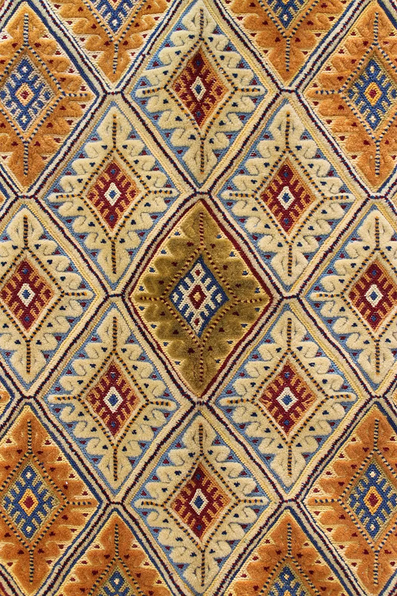 El Dokuma Afgan Berceste Kahve Yün Kilim