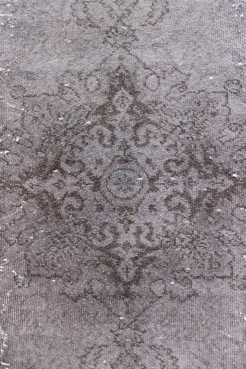 El Dokuma Gri Vintage Halı