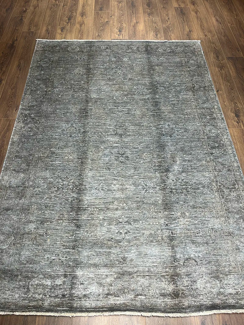 Overdye Serisi Eskitme El Dokuma Gri Halı