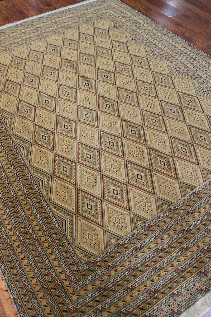 El Dokuma Afgan Berceste Kahve Yün Kilim