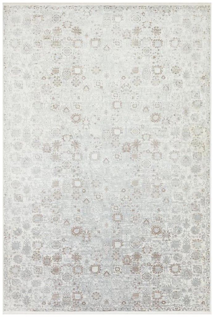 Apex Heriz 8213 Krem Uşak Desen Bambu Özel Tezgah Halısı