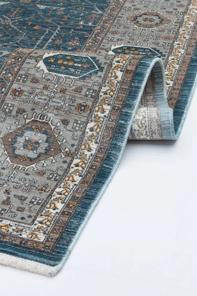 Apex Heriz 8216 Mavi Bambu Özel Tezgah Halısı