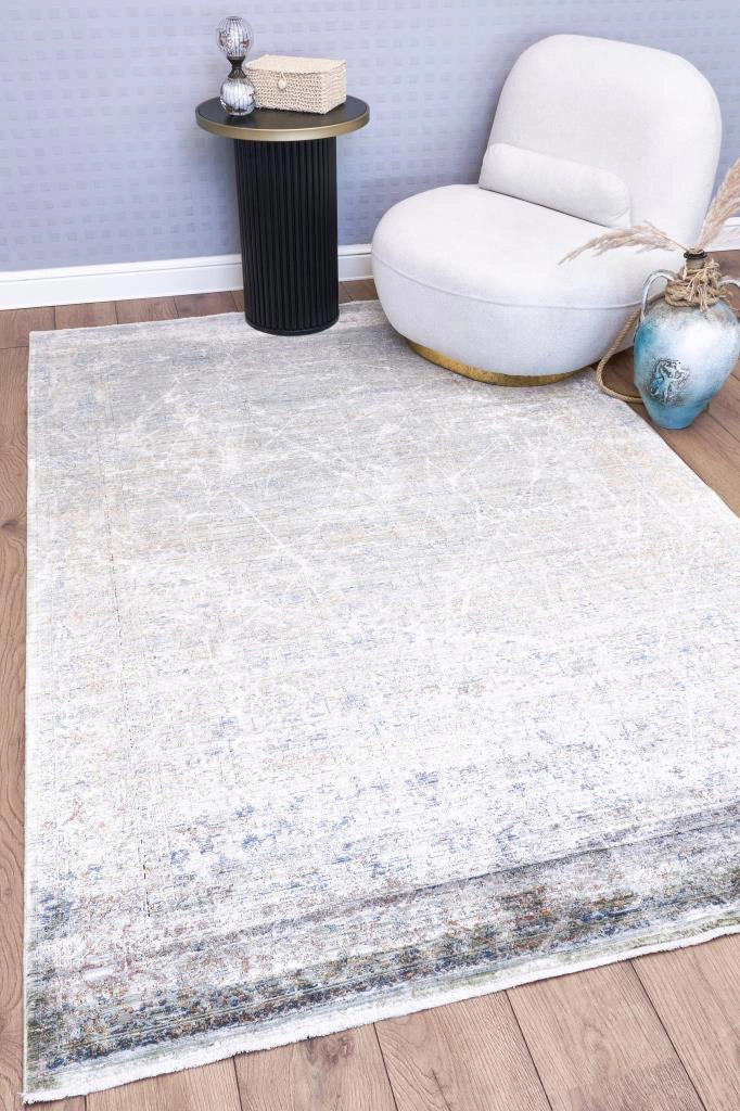 Apex Heriz 8217 Yeşil Karışık Desen Bambu Özel Tezgah Halısı