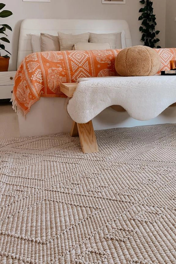 Apex Havana 8562 Bej İskandinav Desen Makine Halısı