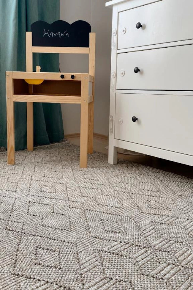 Apex Havana 8571 Gri İskandinav Desen Makine Halısı