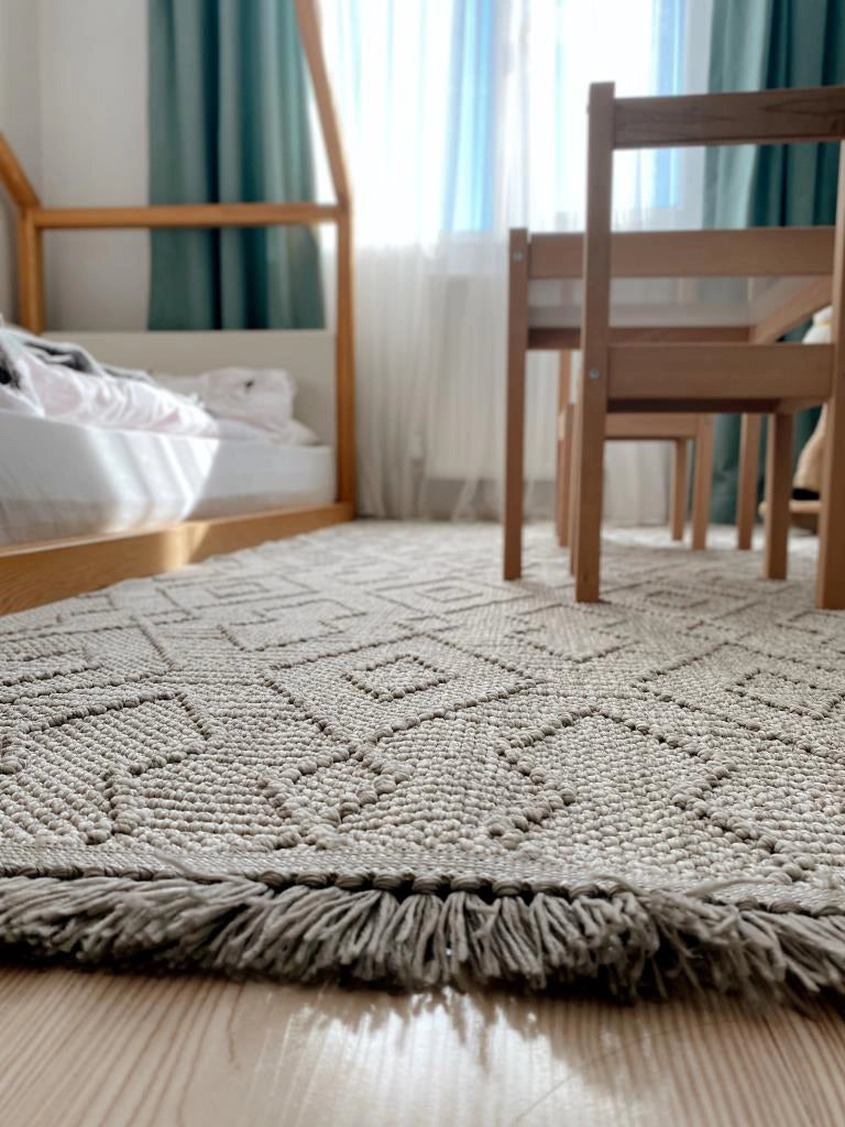 Apex Havana 8571 Gri İskandinav Desen Makine Halısı