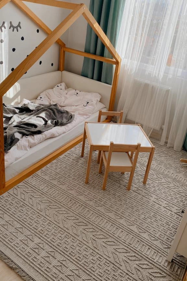 Apex Havana 8581 Gri İskandinav Desen Makine Halısı