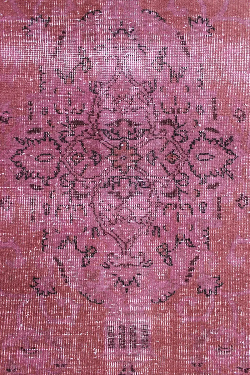 El Dokuma Pembe Vintage Halı