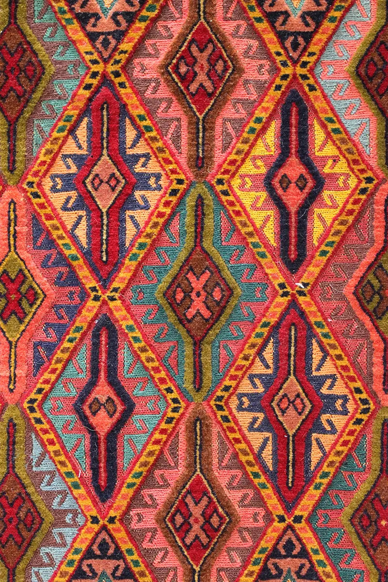 El Dokuma Afgan Berceste Renkli Yün Kilim