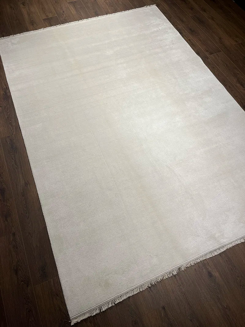 Modern Düz Krem Bambu Özel Tezgah Halısı