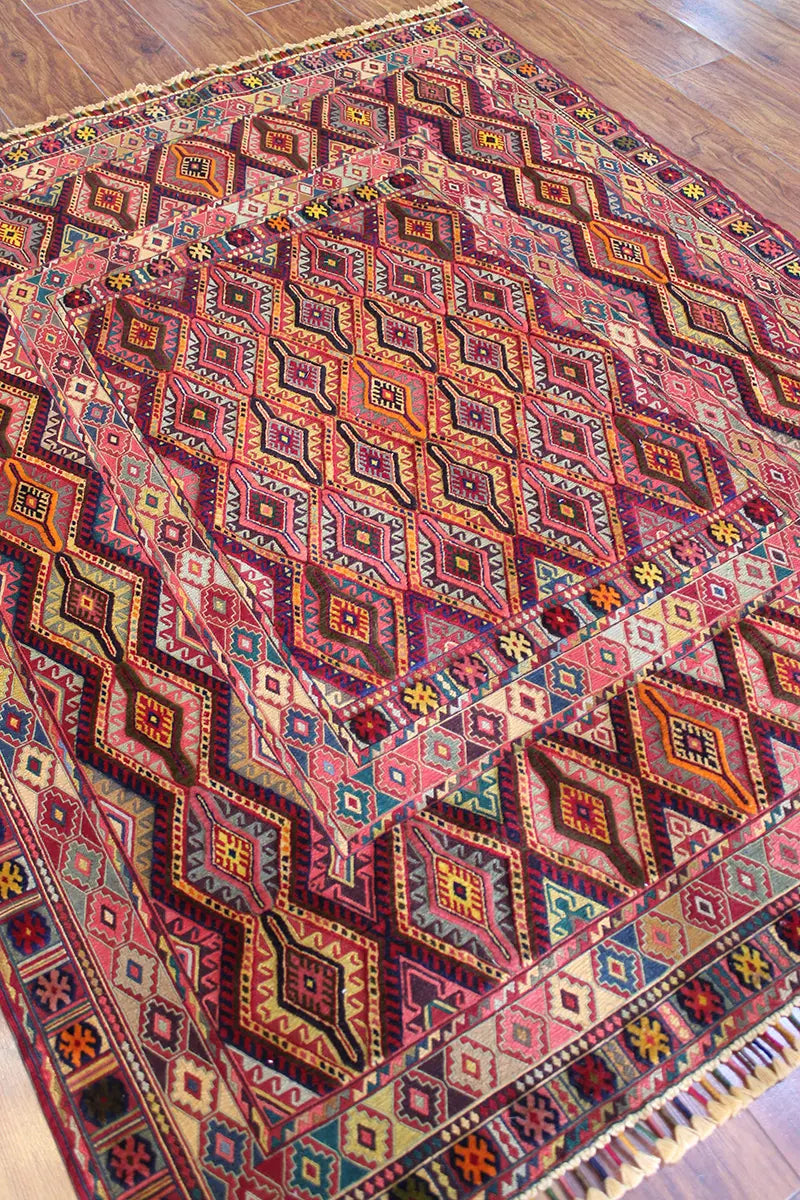 El Dokuma Afgan Berceste Yün Kilim