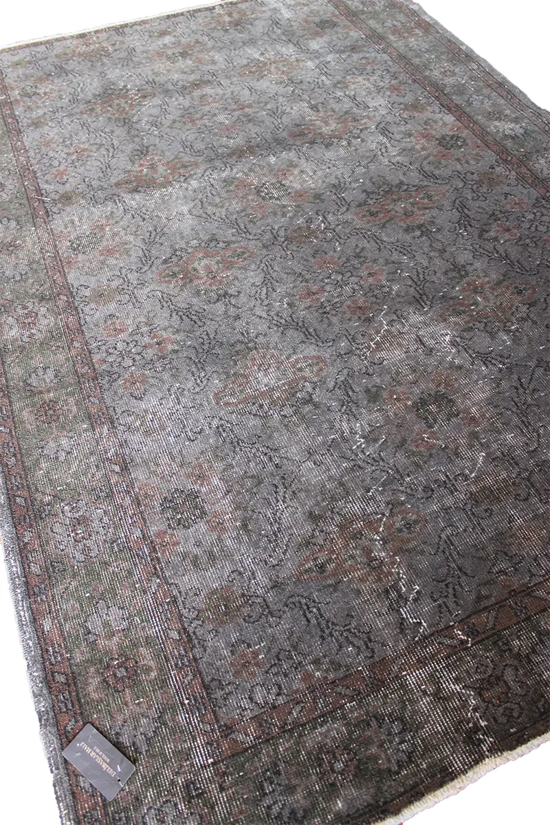 El Dokuma Kahve Vintage Halı