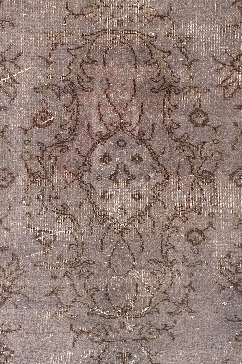 El Dokuma Gri Vintage Halı