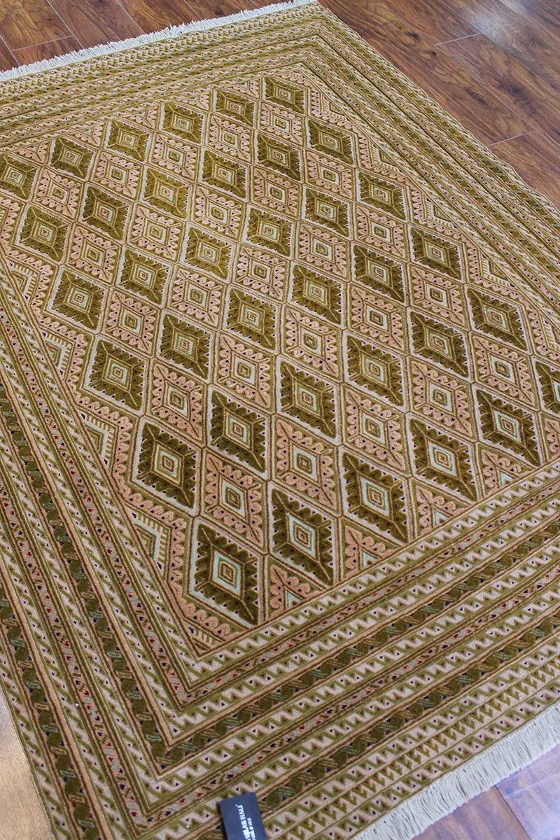 El Dokuma Afgan Berceste Kahve Yün Kilim