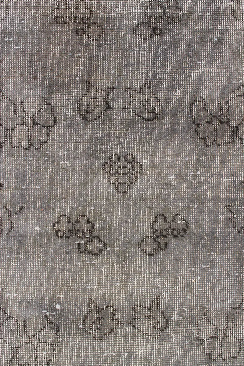 El Dokuma Gri Vintage Halı