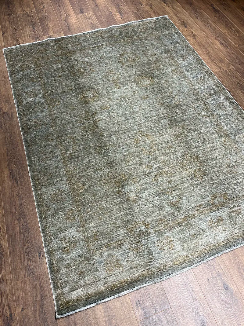 Overdye Serisi Eskitme El Dokuma Kahve Halı