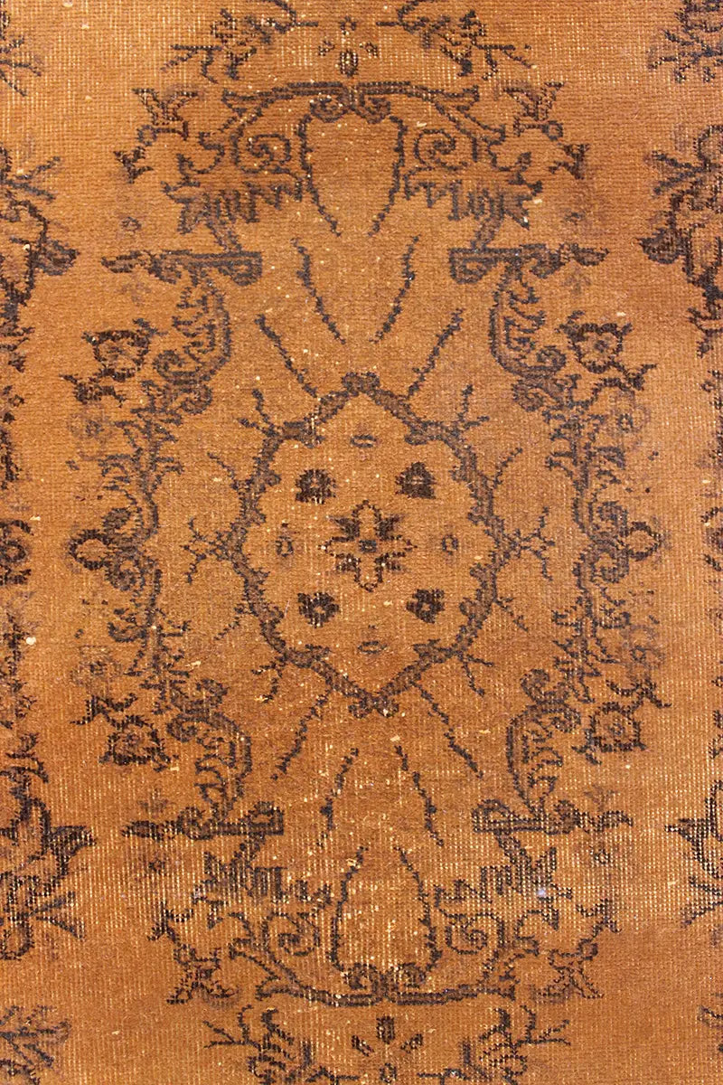 El Dokuma Turuncu Vintage Halı