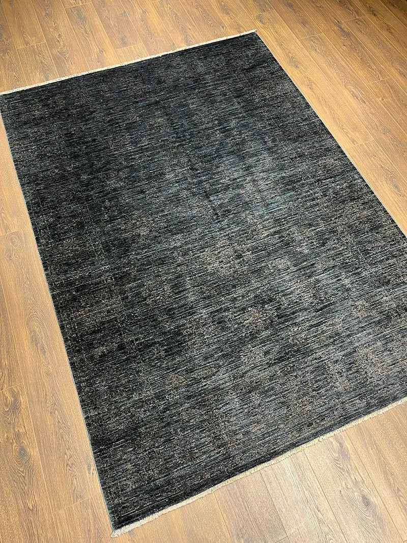 Overdye Serisi Eskitme El Dokuma Mavi Halı