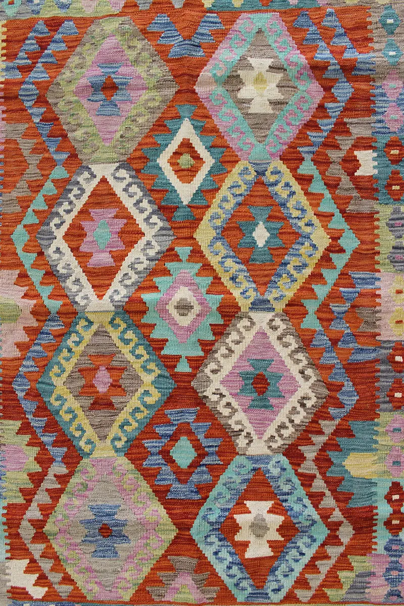 Natural El Dokuma Yün Afgan Kilim