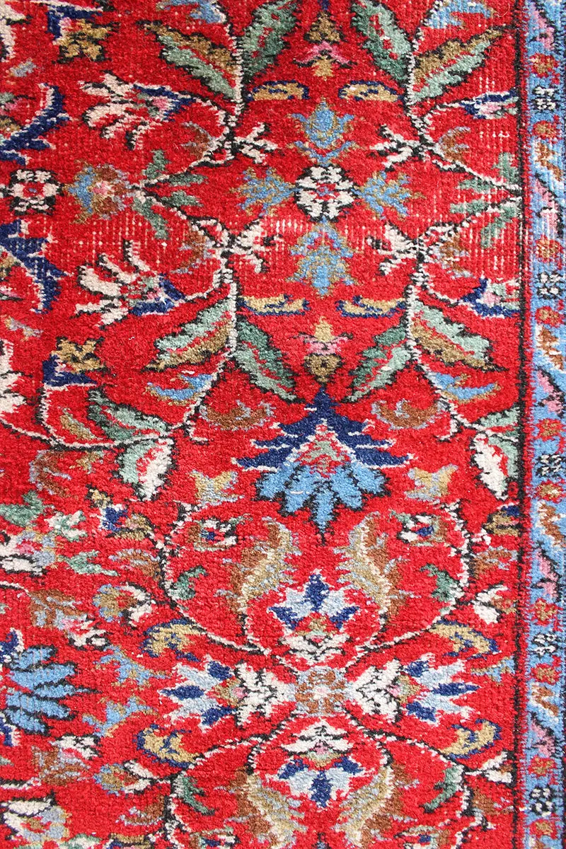 El Dokuma Kırmızı Vintage Halı